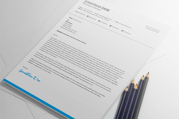 Word resume+cover letter in Letter Templates - product preview 1