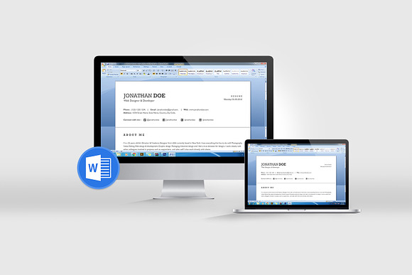 Word resume+cover letter in Letter Templates - product preview 2