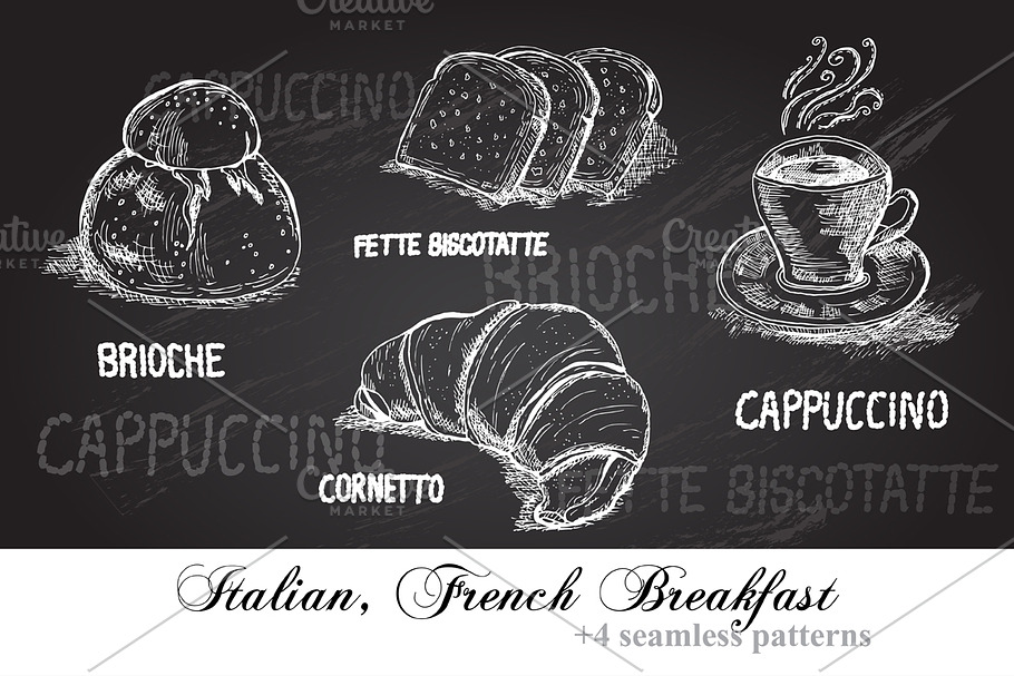 Italian, French Breakfast in Illustrations - product preview 8