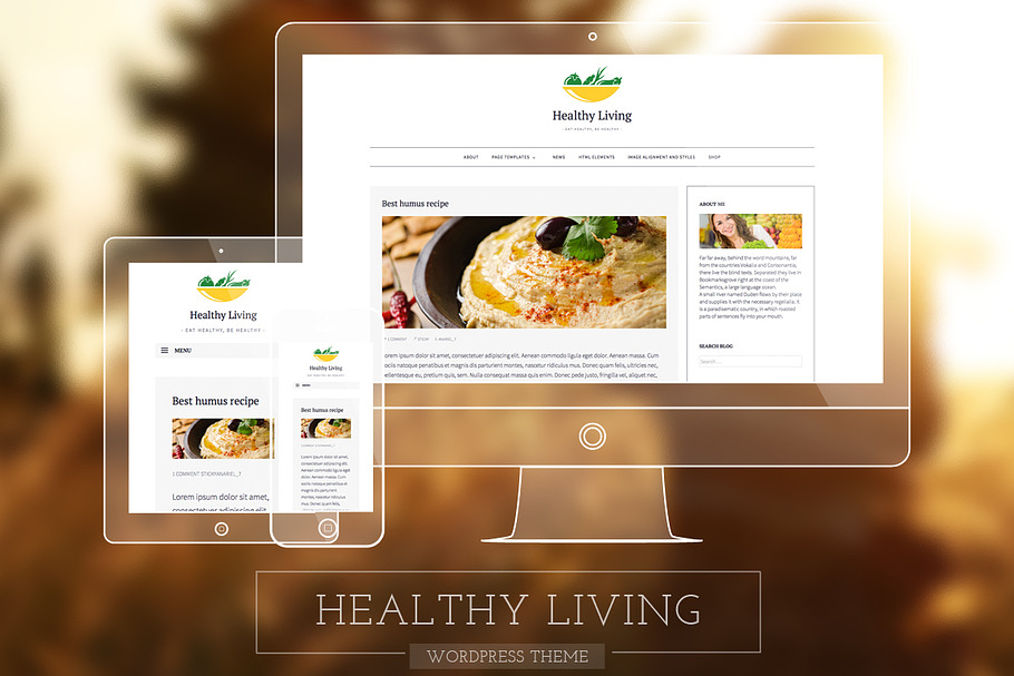 Healthy Living-Fresh Blogging Theme in WordPress Blog Themes - product preview 8
