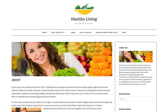 Healthy Living-Fresh Blogging Theme in WordPress Blog Themes - product preview 3