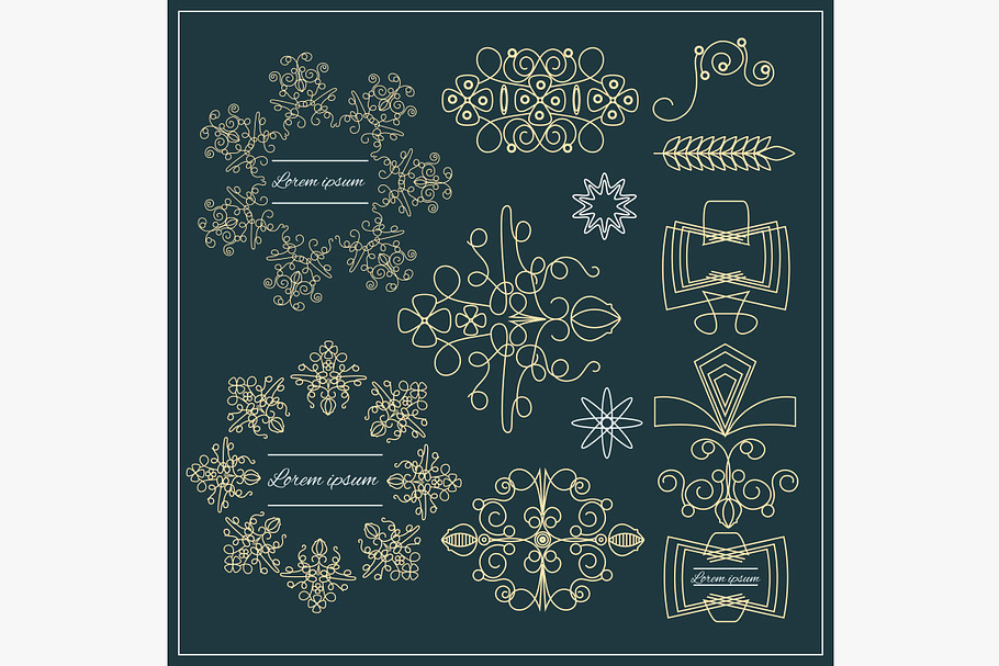 Set logos elegant ornament  in Illustrations - product preview 8