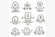 Set ornamental logos