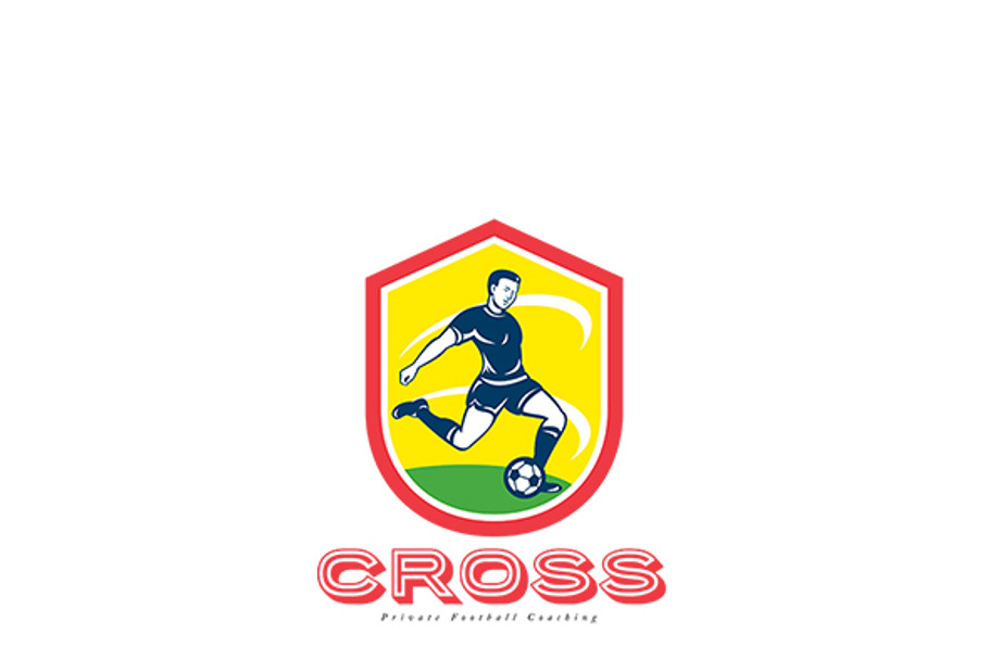 Cross Soccer Football Coaching Logo in Logo Templates - product preview 8