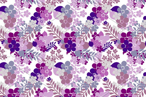 Blue Violet Floral Cards in Postcard Templates - product preview 1
