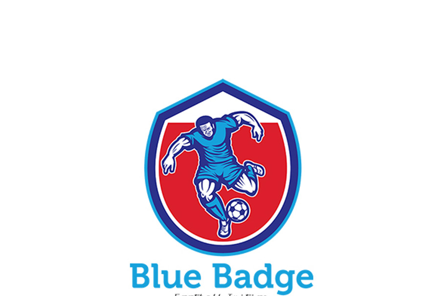 Blue Badge Football Tuition Logo in Logo Templates - product preview 8