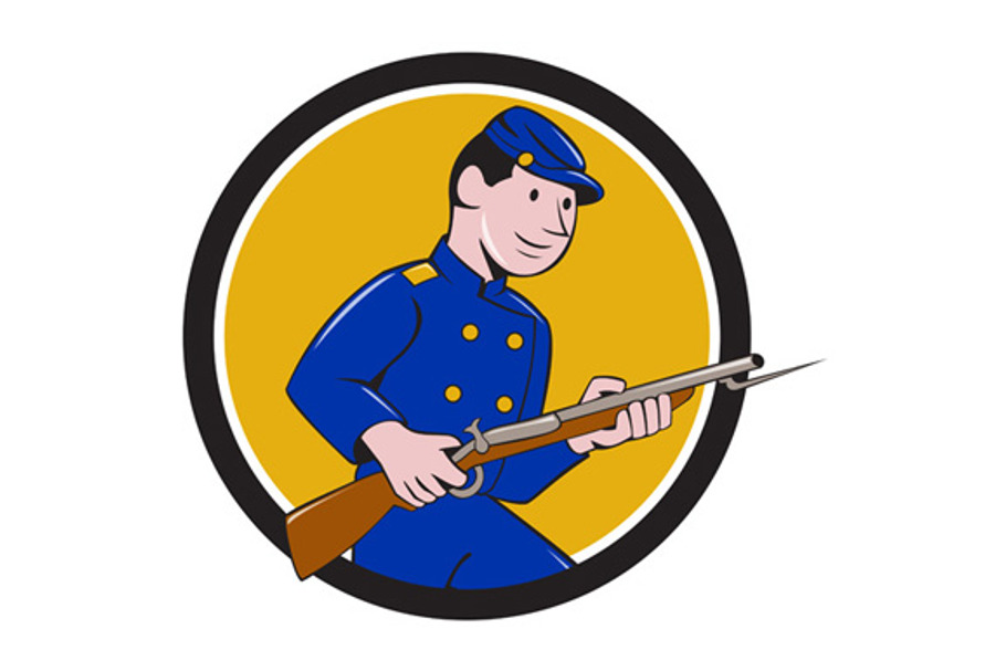 Union Army Soldier Bayonet Rifle  in Illustrations - product preview 8