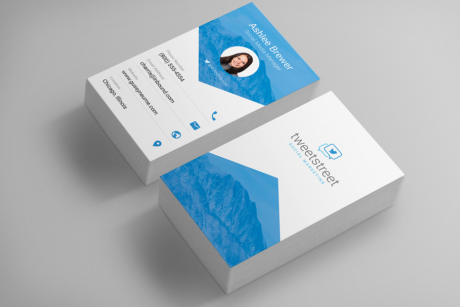 Sleek Material Design Business Card in Business Card Templates - product preview 8