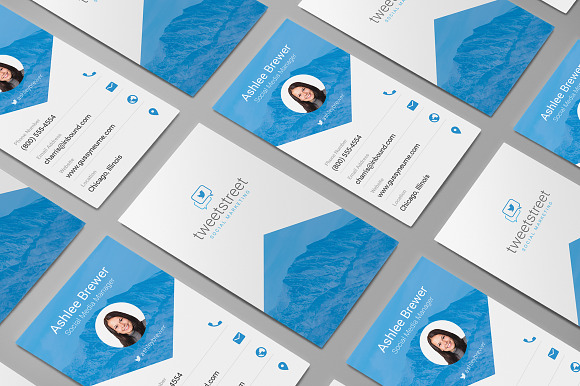 Sleek Material Design Business Card in Business Card Templates - product preview 1