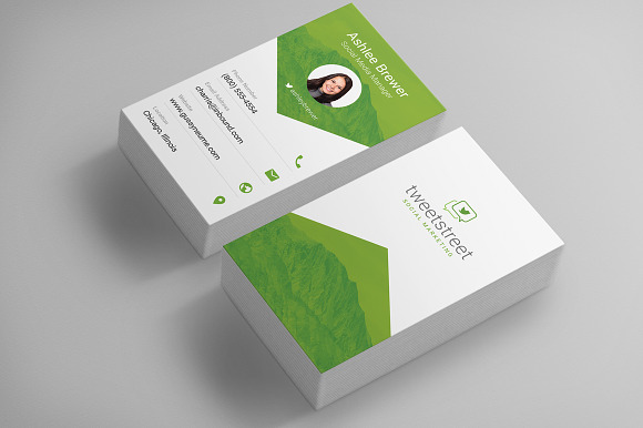 Sleek Material Design Business Card in Business Card Templates - product preview 2