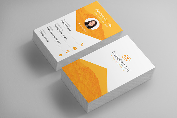 Sleek Material Design Business Card in Business Card Templates - product preview 4