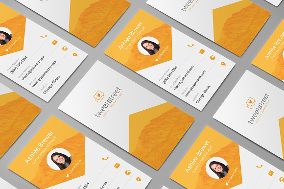 Sleek Material Design Business Card in Business Card Templates - product preview 5