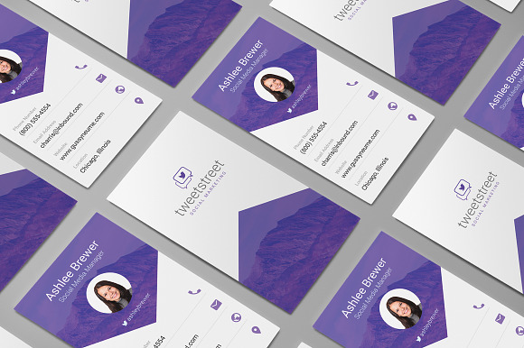 Sleek Material Design Business Card in Business Card Templates - product preview 9