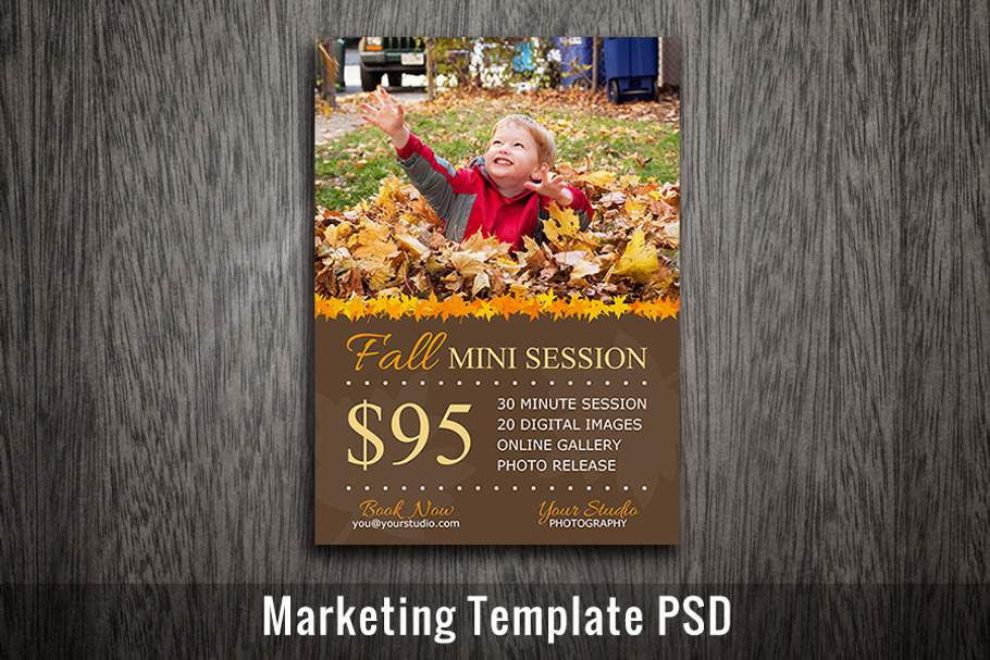 Fall Marketing Template Photography in Card Templates - product preview 8