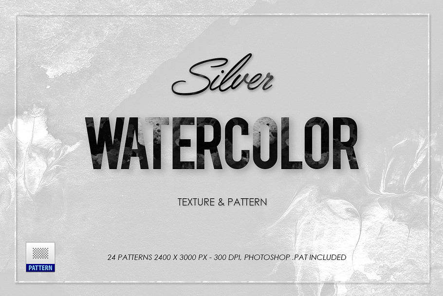 White Silver Watercolor Texture