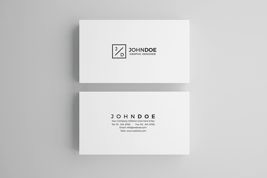 White Modern Business Card in Business Card Templates - product preview 8