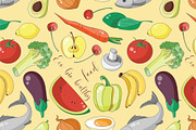 Eco bio healthy food pattern