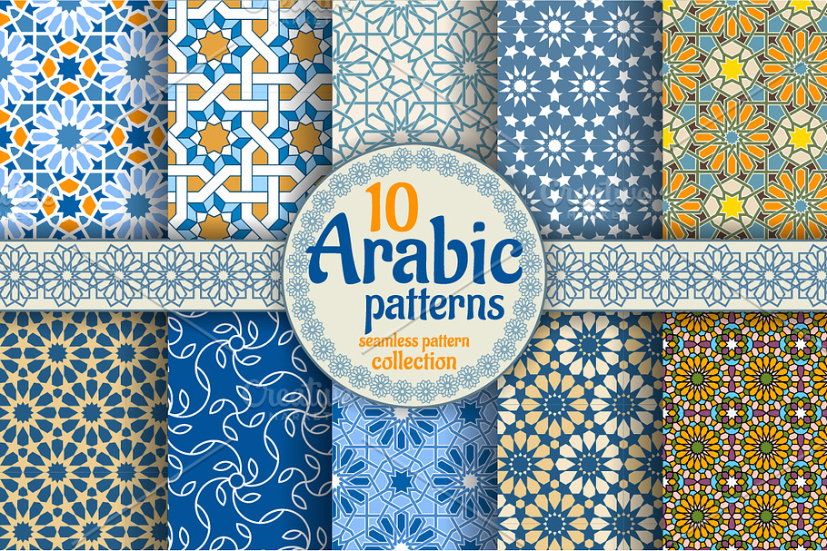 10 Arabic seamless patterns  in Patterns - product preview 8