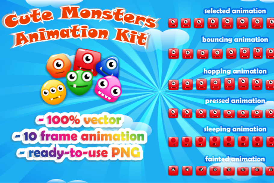 Cute Monsters Animation Kit