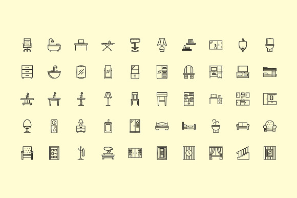 The Furniture Icons 100 in Graphics - product preview 1