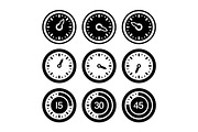 Dial and Timers Icons Set
