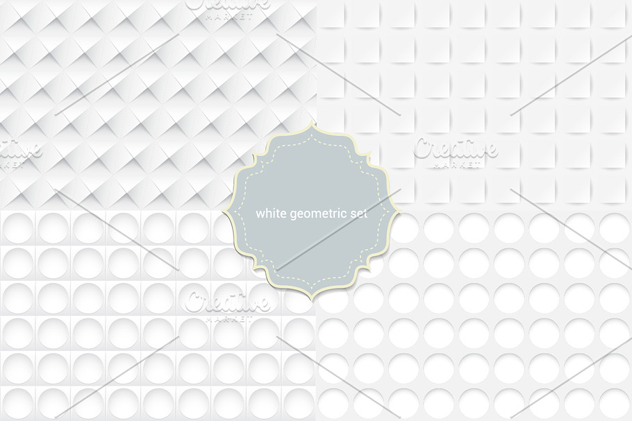4 seamless white pattern in Patterns - product preview 8