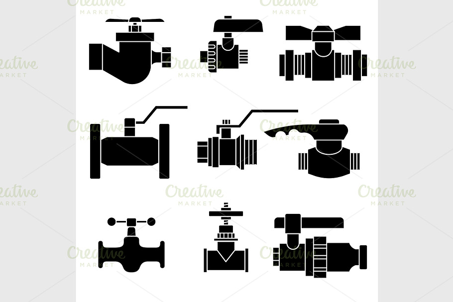 Set of faucet in Graphics - product preview 8