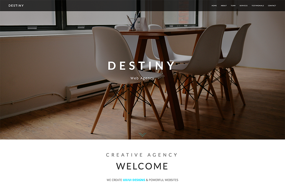 DESTINY - One Page HTML Template