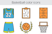 Basketball icons. Vector