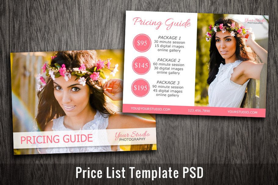 Photography Pricing Template PSD