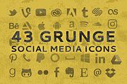 Grunge Social Media Icons