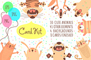 Card Kit with Cute Animals