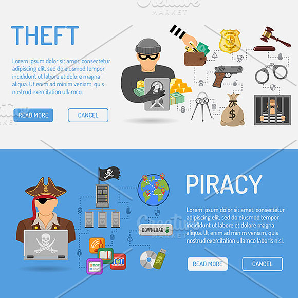 Crime and Punishment Flat Icons in Icons - product preview 5