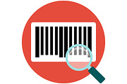 Identification barcode flat icon