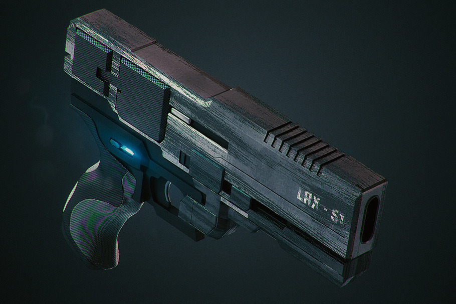 Sci-Fi Gun, Lax-51. in Weapons - product preview 1