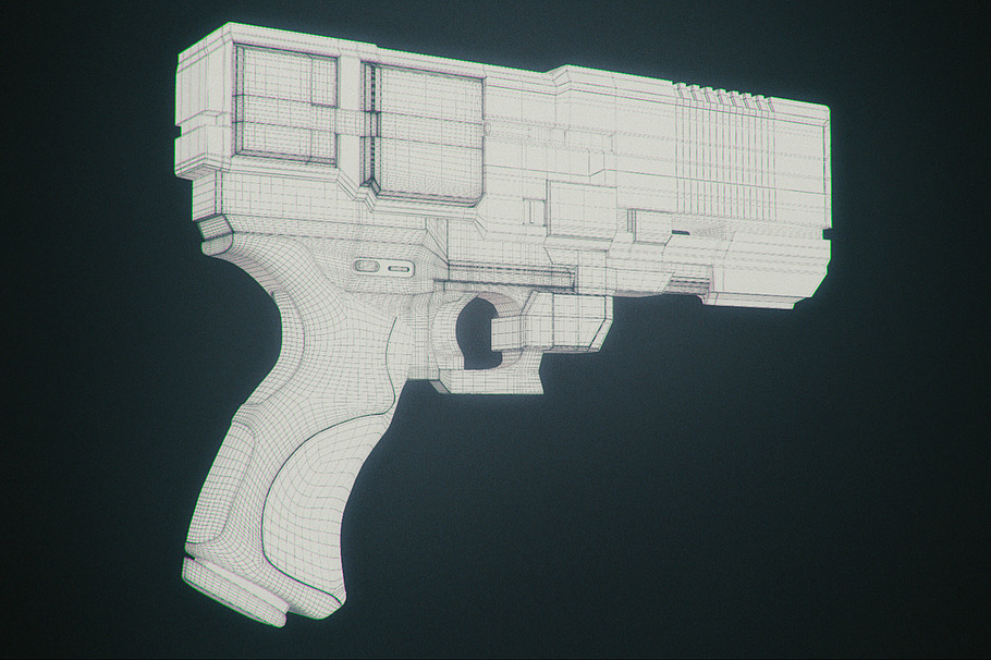 Sci-Fi Gun, Lax-51. in Weapons - product preview 4