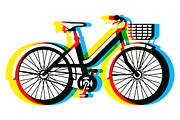 Bicycle and seamless pattern