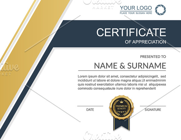 Vector certificate template 12 in 1 in Illustrations - product preview 11