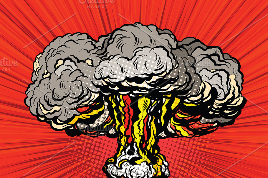 Nuclear explosion radioactive  in Illustrations - product preview 8