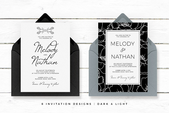 Petal Noir - Wedding Suite in Wedding Templates - product preview 1