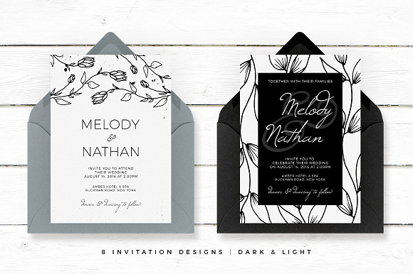 Petal Noir - Wedding Suite in Wedding Templates - product preview 2