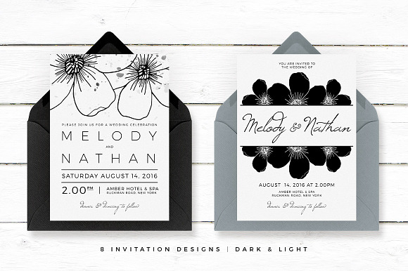 Petal Noir - Wedding Suite in Wedding Templates - product preview 3