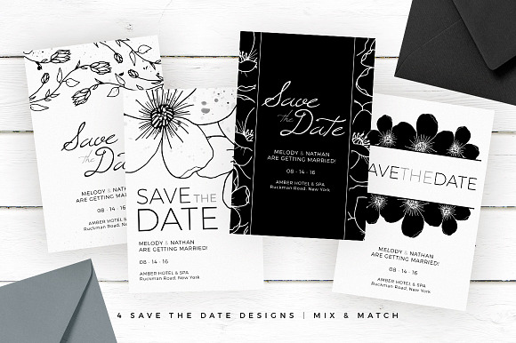 Petal Noir - Wedding Suite in Wedding Templates - product preview 4