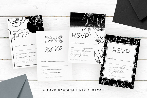 Petal Noir - Wedding Suite in Wedding Templates - product preview 5