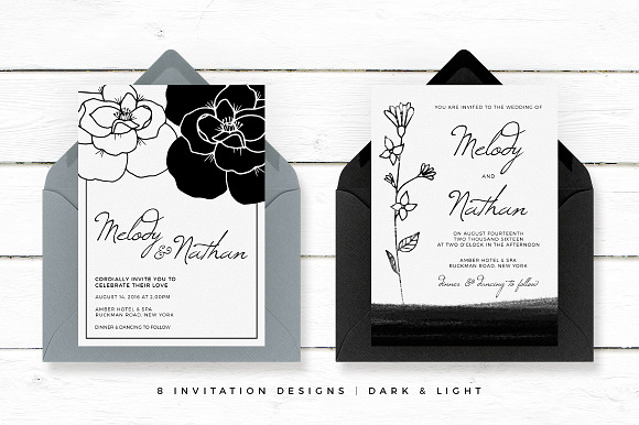 Petal Noir - Wedding Suite in Wedding Templates - product preview 7