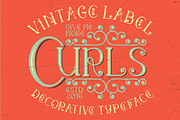 Curls vintage label typeface