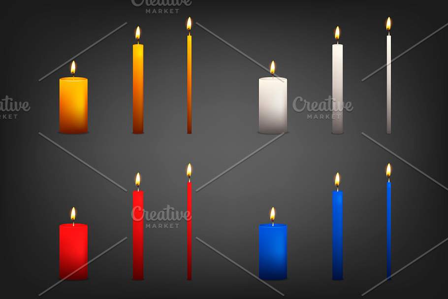 Candle set.  in Objects - product preview 8
