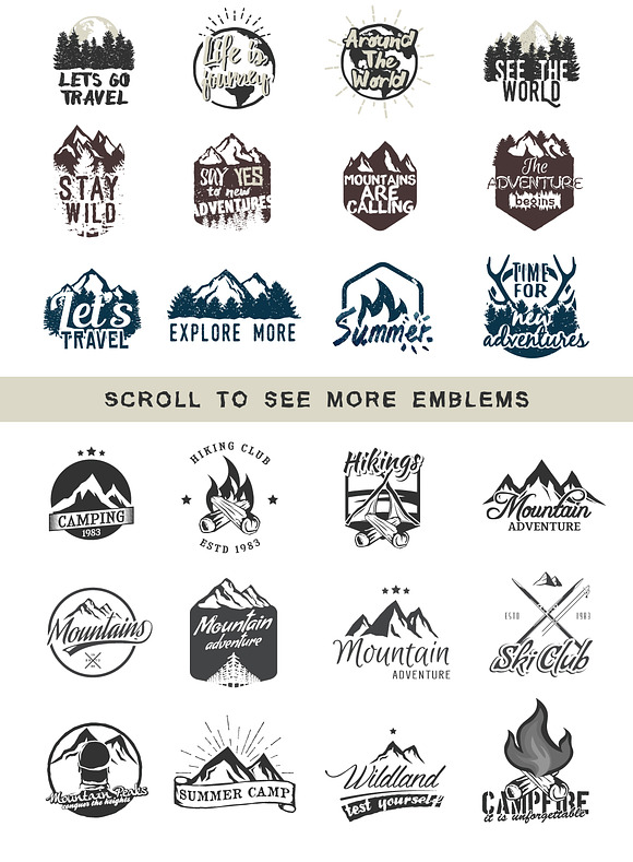 24 ADVENTURE LOGOS PACK in Logo Icons - product preview 1