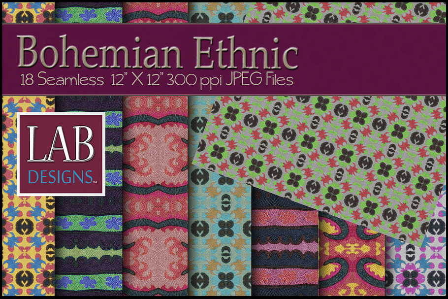 18 Bohemian Woven Fabric Textures