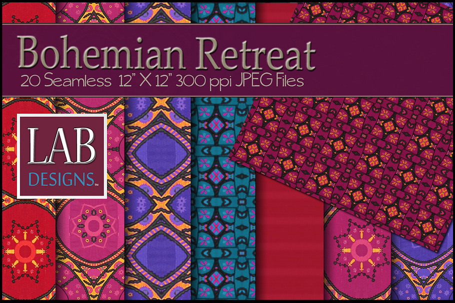 20 Bohemian Fabric Textures in Textures - product preview 8